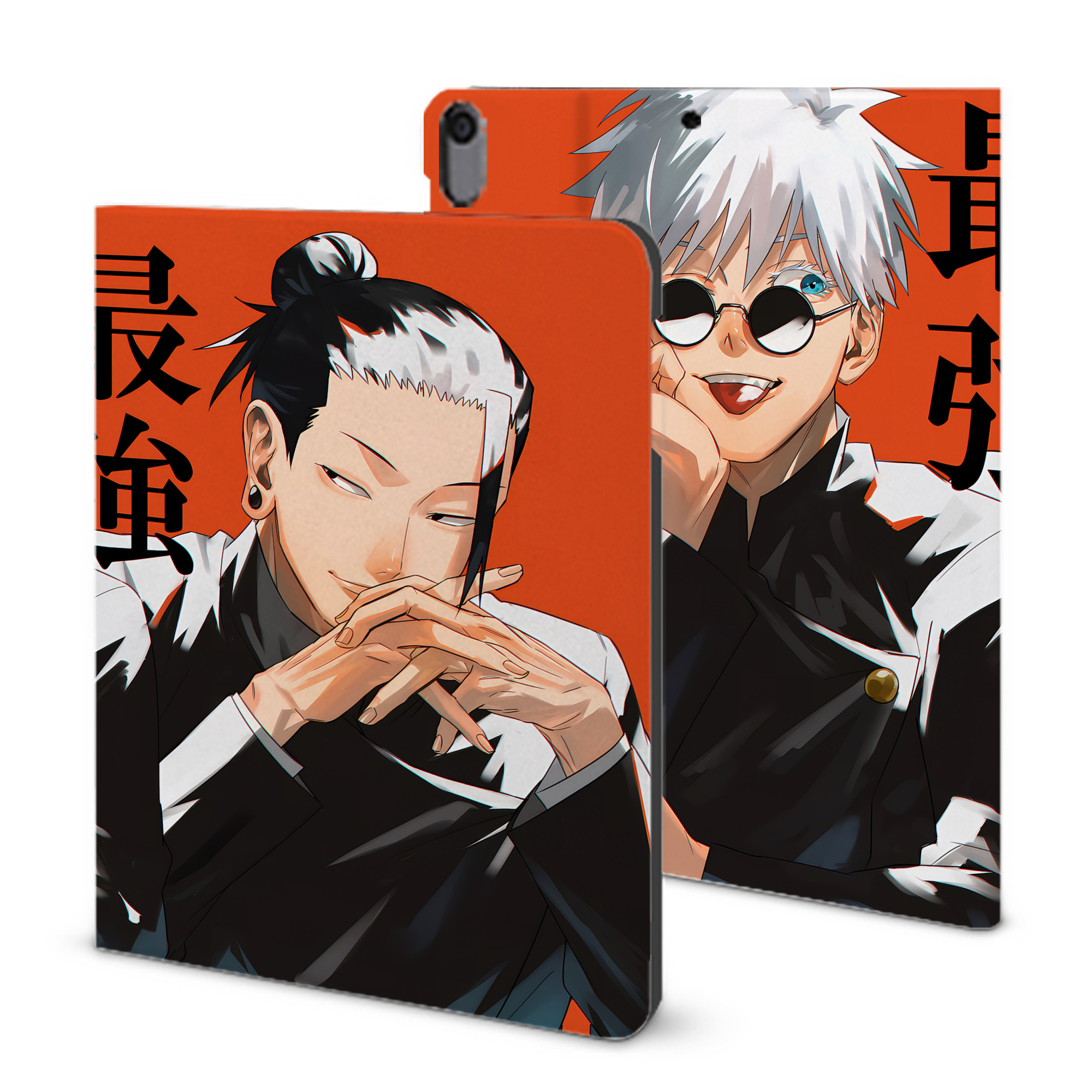 （画像用） 呪術廻戦 Jujutsu Kaisen IPad ケース ブック型 PUレザー TPU 耐衝撃 軽量 薄型 ペン収納なし 全面保護 IPad 各モデル対応